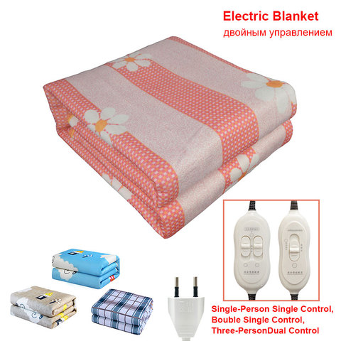 220V EU Plug Electric Heating Blanket Automatic Thermostat Double Body Warmer Bed Mattress Electric Heated Carpets Mat Heater ► Photo 1/6