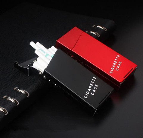 Portable Case for Cigarette Metal Case Aluminum 20 Pieces Cigar Cigarette Tobacco Storage Case Pocket Box ► Photo 1/6