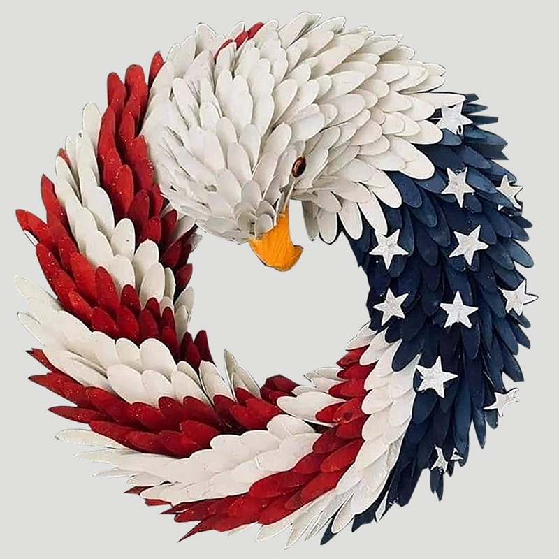 Details about   American Eagle Wreath Patriotic Wreath for Front Door Election Vote President 