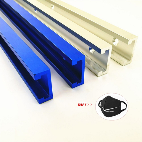 Aluminium Alloy T-Track Slot Miter Track Jig Fixture Router 300 400 500 600 800MM Woodworking T Screw T Slider Pressure Block ► Photo 1/6