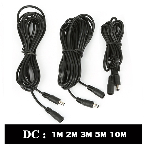 12V DC Extension Cable 5.5*2.1mm Male Female Power Cord Adapter Extender Wire 1m 2m 3m 5m 10m CCTV Camera Led Lights Accessories ► Photo 1/6