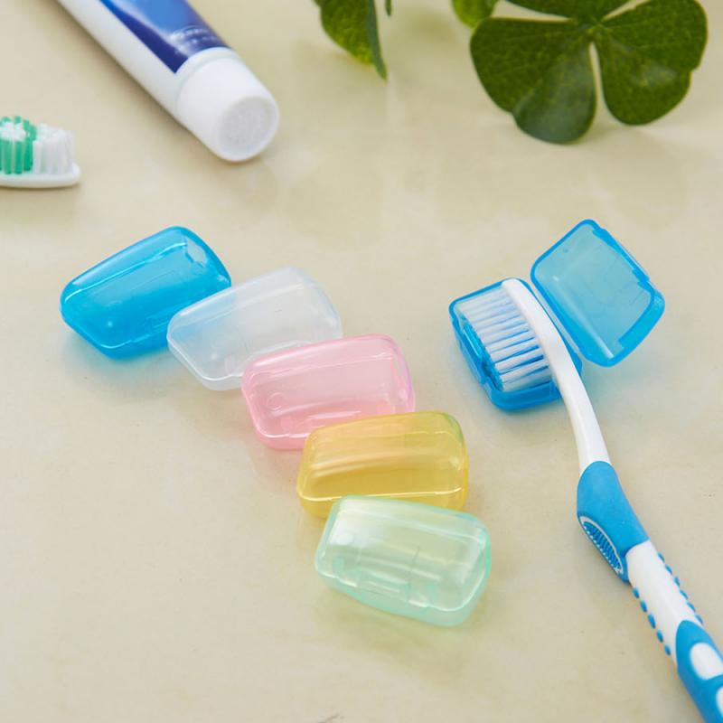 5Pcs Toothbrush Head Cap Cover Case Camping Travel Hike Brush Cleaner Protect 