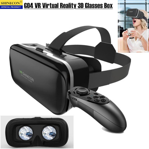 Original VR Virtual Reality 3D Glasses Box Stereo VR Google Cardboard Headset Helmet for IOS Android Smartphone,Bluetooth Rocker ► Photo 1/6