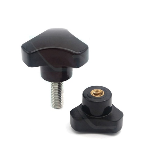 1pcs 304 stainless steel triangle handle bakelite handle hand screw, arc knob M5-M12 high quality ► Photo 1/2