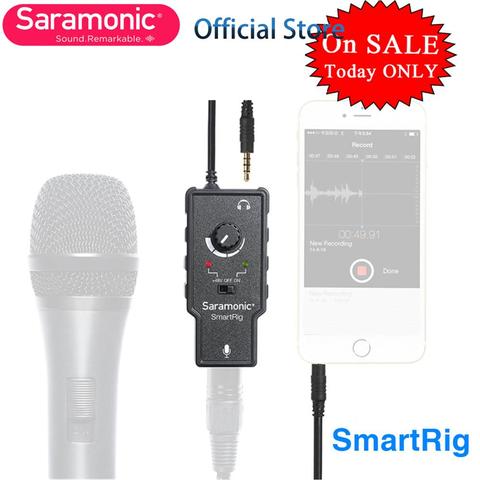 Saramonic XLR Karaoke Microphone Preamplifier Audio Adapter for Apple iPad iPhone 8 7 6 Plus Smartphone Camera Camcorder Guitar ► Photo 1/6