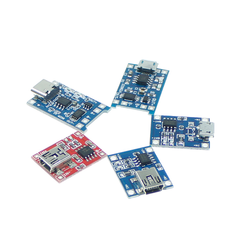 10pcs TP4056 18650  Protection Board 3.7v 3.6V 4.2V DIY  1A lithium battery charging board  TYPE-C / Mini / micro USB interface ► Photo 1/4