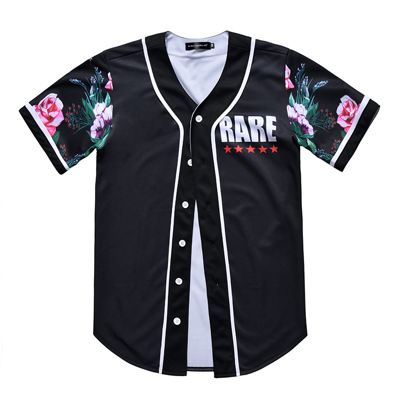 New Summer Style Mens T Shirts Fashion 2022 Streetwear Hip Hop Baseball T- shirt Print Flower Jersey Shirt Men Clothes M-XXXL - Price history & Review, AliExpress Seller - 3D YMWM Store