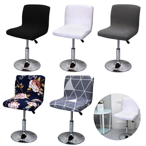 Bar Stool Low Back Bar Chair Cover Spandex Elastic Seat Case Dining Chair Cover Bar Chair Seat Cover Stretch Office Seat Case ► Photo 1/6
