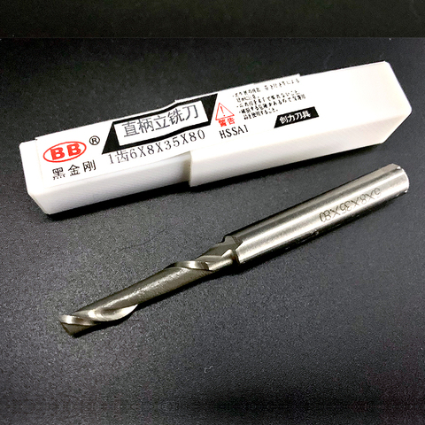 BB 1 Single Flute Milling Cutter HSS One Flute Spiral End Mills Wood Aluminum Alloy ► Photo 1/1
