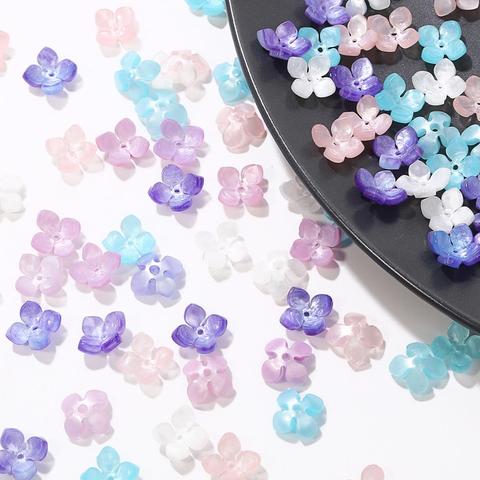 10pcs Acrylic Acetate 14mm Four-petal Flower Shape Spacer Beads Caps For Jewelry Making Hairpin Bracelet Accessories ► Photo 1/6