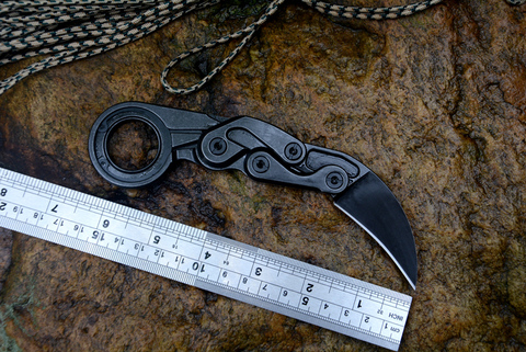 Mechanical Claw Survival Rescue Knives Karambit CS GO Cutter Fixed D2 Blade One Solid Steel Handle with Kydex Sheath ► Photo 1/6