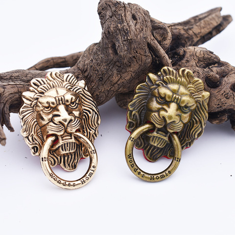Copper Lion Head Finger Ring Stand Holder Alloy Steady Bracket Stent Mobile Phone Accessories ► Photo 1/6