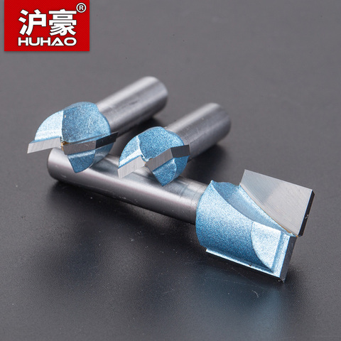 HUHAO 1/4 Shank Drill Straight Router Bit CNC Woodworking Tools Endmill Bottom Trimming knife For Carpintería фрезер Industrial ► Photo 1/6