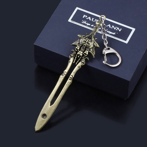 RJ God of War The Sword of Olympus Keychain Kratos Vintage Golden Sword Pendant Keyring Cosplay Jewelry Accessories Gift ► Photo 1/1