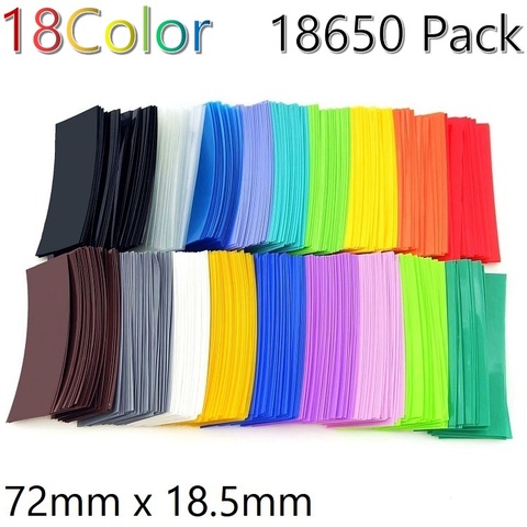 20/50/100/250/500pcs Battery Film Tape Precut 18.5mm x 72mm PVC Heat Shrink Tube Sleeve Protector Cover For 18650 Battery Wrap ► Photo 1/5