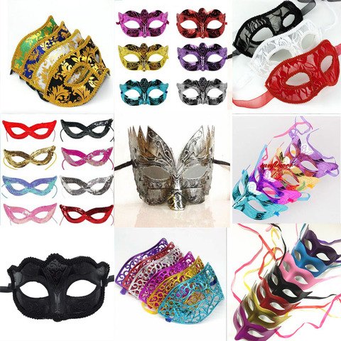 Women Men Masquerade Mask Carnival Venetian Party Half Face Ball Eye Wear Party Decoration Christmas Halloween Masks ► Photo 1/6