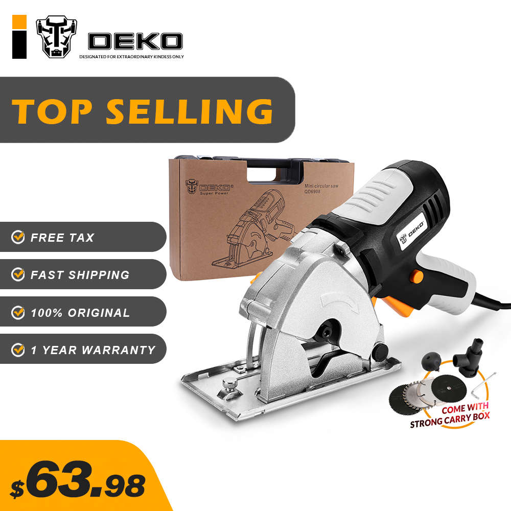 DEKO Mini Circular Saw Handle Power Tools, 4 Blades, BMC BOX Electric