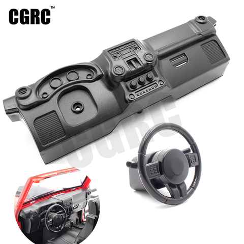 RC Model Simulation Plastic ABS Wrangler Center Console Steering Wheel For 1/10 RC Crawler Car Traxxas TRX4 Axial SCX10 90046 ► Photo 1/6