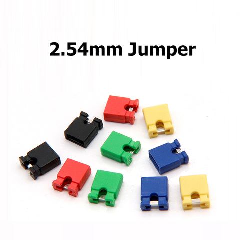 50PCS Pitch Jumper Shorted cap & Headers & Wire Housings 2.54MM SHUNT Black Yellow White Green Red Blue ► Photo 1/3