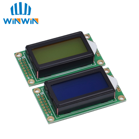 8 x 2 LCD Module 0802 Character Display Screen blue/yellow green ► Photo 1/5