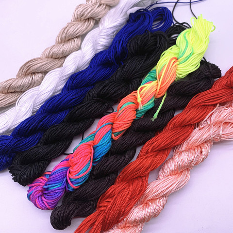 20yards 1.0mm Nylon Cord Thread Chinese Knot Macrame Rattai Braided String for Jewelry Making DIY Tassels Beading For Shamballa ► Photo 1/5