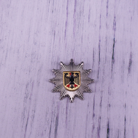 German Eagle Crest Deutschland Germany Flag Panzer Cross Pin Badge ► Photo 1/2