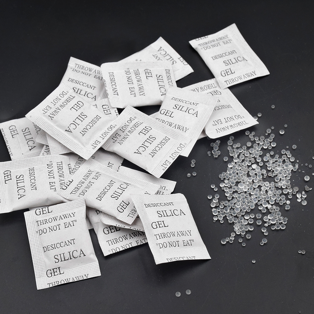100Pcs 1g Silica Gel Desiccant Sachets Pouches Moisture Absorber Drying Bags 2B 