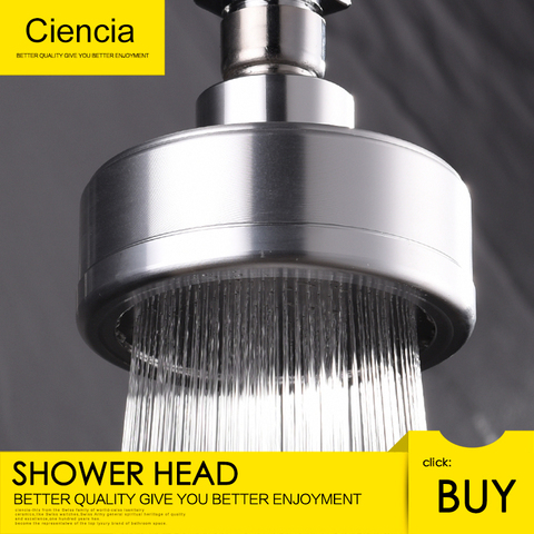 Space Aluminum Round Water Saving Shower Head with Shower Filter Detachable Can Be Cleaned ► Photo 1/6