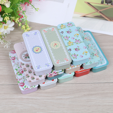 1PCS Rectangular Slide Cover Mini Iron Box Storage Box Wedding Jewelry Pill Cases Portable Tin Boxs Container ► Photo 1/6