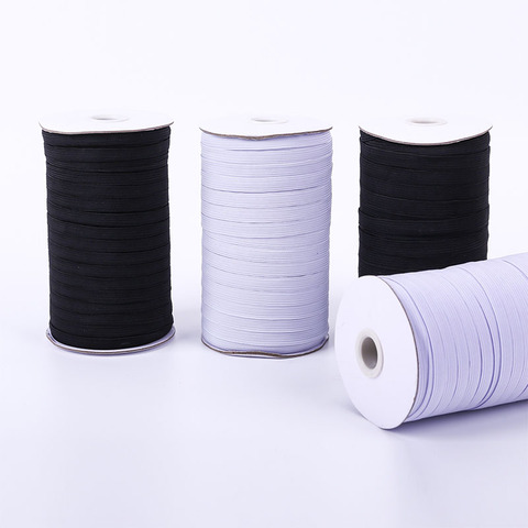 Mask Elastic Bands Rope 3/6/8/10/12/15/20/30/35/40mm Black White Polyester Elastic Cord for Clothes Garment Sewing Accessories ► Photo 1/6