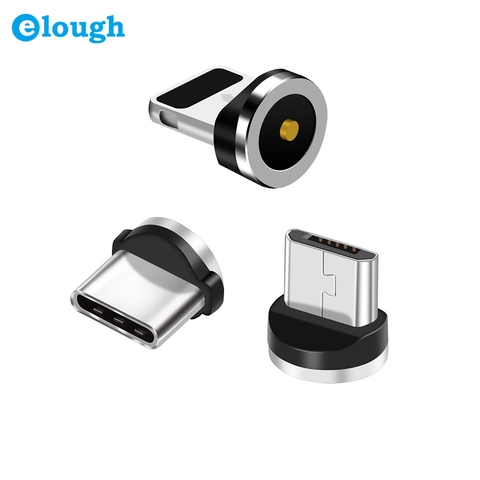 Round Magnetic Cable Plug Type C Micro USB C Plugs Fast Charging Phone Microusb Type-C Magnet Charger Plug For iPhone XR Adapter ► Photo 1/6