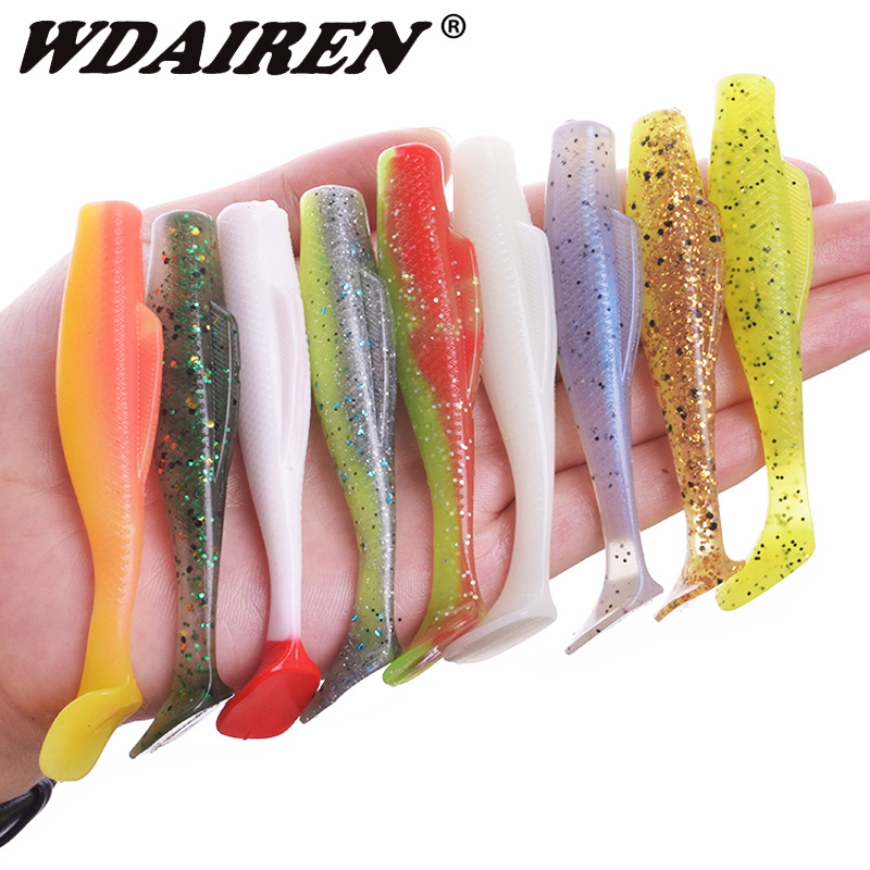 6pcs/Lot Fishing Minnow T Tail Soft Lures 8.5cm 5g Floating