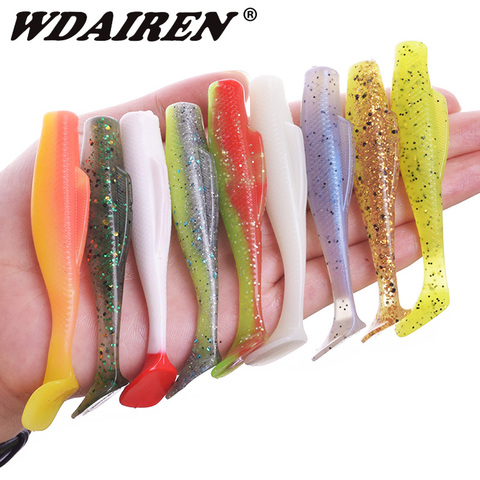 6pcs/Lot Fishing Minnow T Tail Soft Lures 8.5cm 5g Floating Swimbaits Elastic Silicone Artificial Baits Jigging Wobblers Tackle ► Photo 1/6