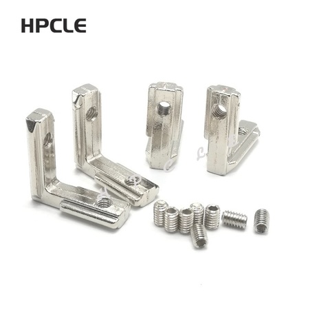 5pcs T Slot L-Shape 2022 Aluminum Profile Interior Corner Connector Joint Bracket for 2022 Alu-profile with m4 screw ► Photo 1/2