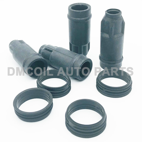 4 PCS IGNITION COIL RUBBER BOOTS FOR RENAULT CLIO ESPACE LAGUNA MEGANE III SCENIC II III TRAFIC OPEL 1.4L 2.0L (99-) 7700875000 ► Photo 1/6