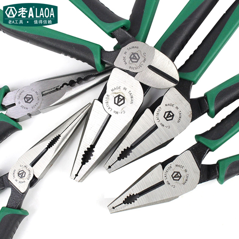 LAOA American-style Pliers CR-MO Combination Pliers Long Nose Plier Fishing Pliers Wire Cutter Stripping Tools For Electrician ► Photo 1/6