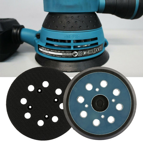 5 Inch 8 Holes 125mm Hook Loop Sanding Backing Pad Electric Makita Orbital Sander Disk Discs Porter Cable Backup Stick On Pad ► Photo 1/6