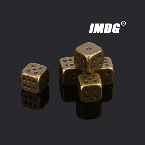 5Pcs/pack Metal #13 Bronze Dice Gold Silver Dice KTV Bar Entertainment Supplies Fun Dice ► Photo 1/6