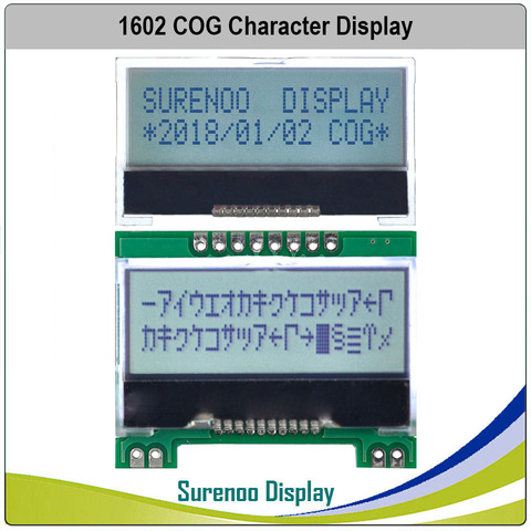 162 16X2 1602 COG ST7032S Serial SPI Character LCD Module Display Screen LCM FSTN Postive with White LED Backlight ► Photo 1/6