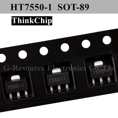 (20 pcs) HT7550-1 S0T-89 HT7550 SMD Fixed LDO Voltage Regulator, 6V to 24V In, 100mV Dropout, 5V/100mA Out, ► Photo 1/6