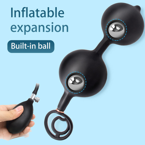 Super Large Inflatable Huge Big Anal Plug Max 10cm Dildo Pump Anal Dilator Expandable No Vibrator Butt Plug Anal Balls Sex Toys ► Photo 1/6
