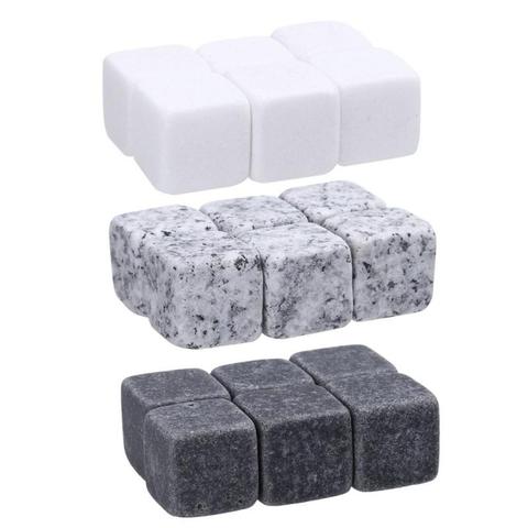 6pcs Reusable Whisky Stones Ice Cubes Set Wine Cooling Cube Chilling Rock Party Wedding Wine Cooler Kitchen Bar Barware ► Photo 1/6