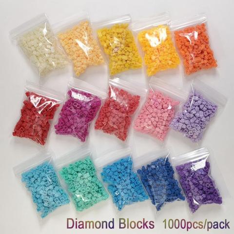 1000pcs 8*8mm Diamond Building Blocks 29colors DIY 3D Small Brick For Children Figures Character Educational Toy Kids Gifts ► Photo 1/6