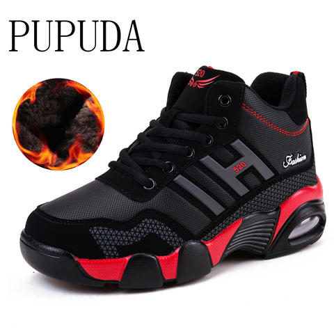 PUPUDA Men Sneakers Winter Shoes Men High Top Basketball shoes Autumn Sport Running Cotton Sneakers Good Quality Snow Boots Men ► Photo 1/6