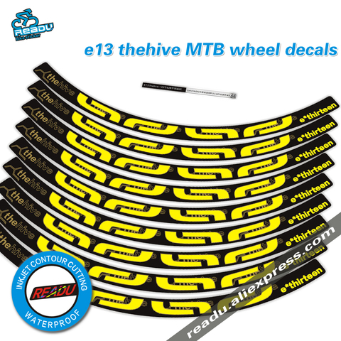 E13 thehive mountain bike wheel stickers E13 bicycle bike wheelset stickers MTB rims decal e thirteen bike rim decal ► Photo 1/6