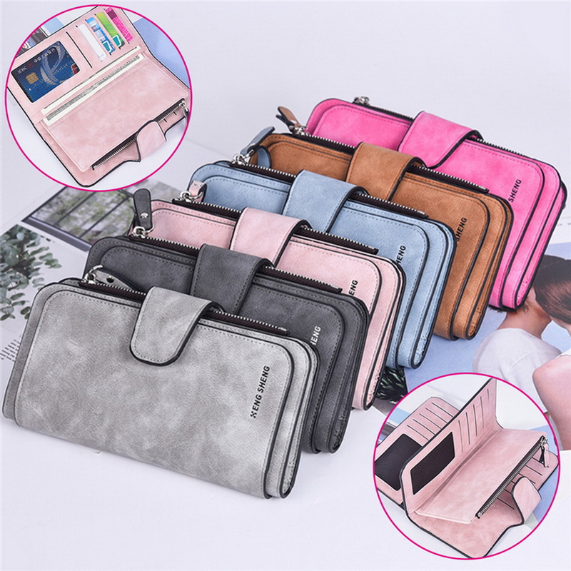 Male Wallets Long Zipper Wallets with Coin Pocket Purses Card Holder Purse PU Leather Notecase 01