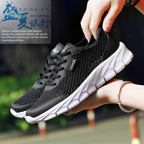 2022 New Summer Men Shoes Breathable Lightweight Cheap Mesh Men Casual Shoes Beach Water Shoes Summer Sneakers Men Plus Size ► Photo 1/6