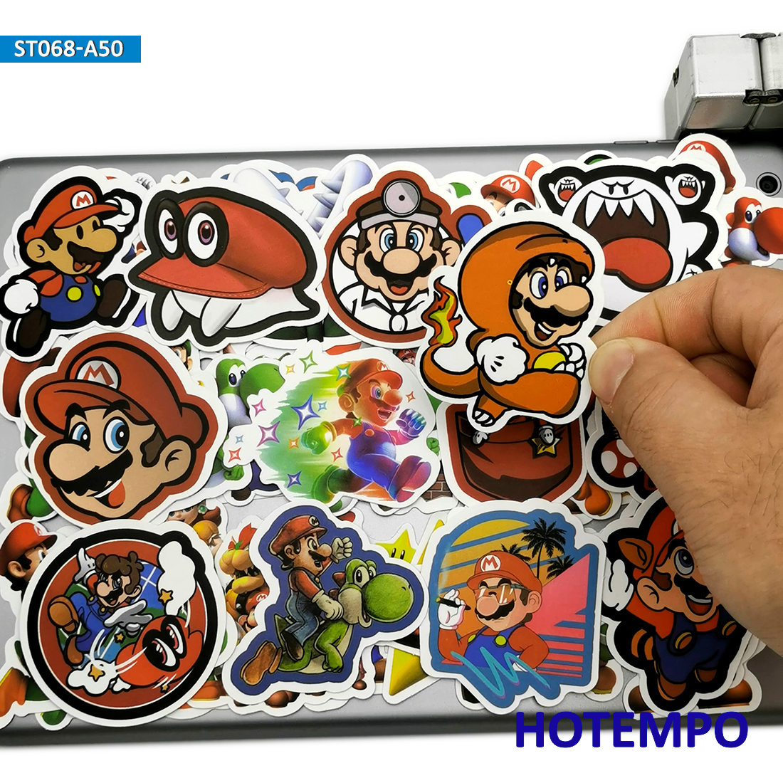 100Pcs Game MARIO Cartoon Stickers Vinyl Decals Skateboard Luggage Laptop Car 