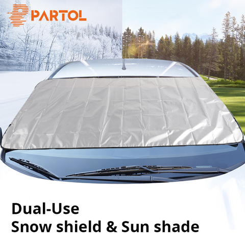 Partol Universal Portable Car Side Window Sunshade Covers Set Automobile Windshield Snow Ice Shield Protective Screen Block SUV ► Photo 1/6