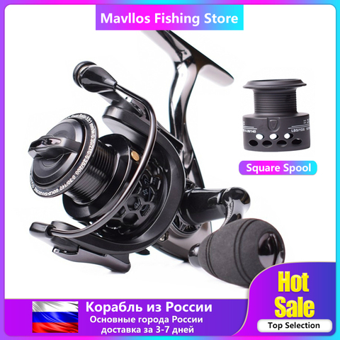 Mavllos Saltwater Carp Spinning Fishing Reel 15BB Ratio 5.5:1 1000-7000 Model 2 Spools Metal Body Sea Boat Jigging Fishing Reel ► Photo 1/6